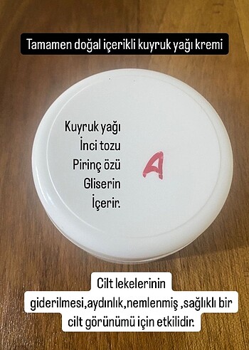 Kuyruk yağı kremi