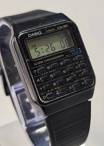 Vintege Casio CA-50 Calculator Dijital Kol saati - Görsel 2