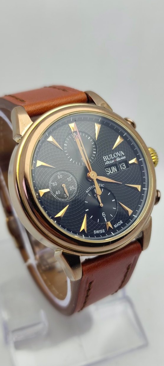 Bulova 64C105 Accu Swiss Chorograph Otomatik kol saati - Görsel 2