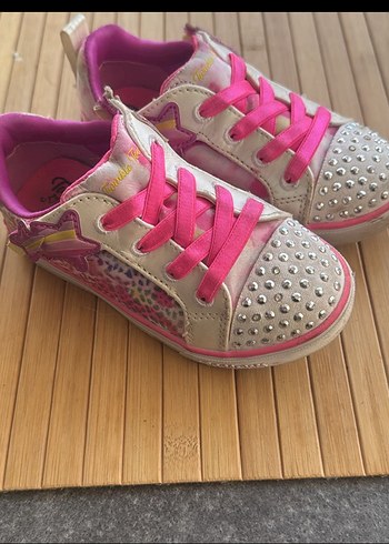 Pullu Pembe Kız Çocuk Spor Ayakkabı Skechers - Görsel 5
