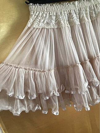 Vila Clothes markalı, ıfıl ıfıl, iç astarlı minnoş etek
