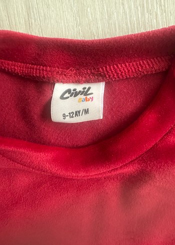 Kız Çocuk Kırmızı Uzun Kollu Elbise - Görsel 2