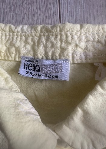 Sarı Düğmeli Bebek Kız Tulum - Görsel 2