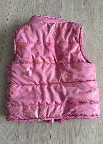 Kız Çocuk Pembe Fermuarlı Yelek - Görsel 2