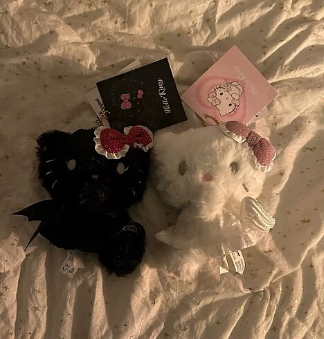 hello kitty şeytan melek peluş