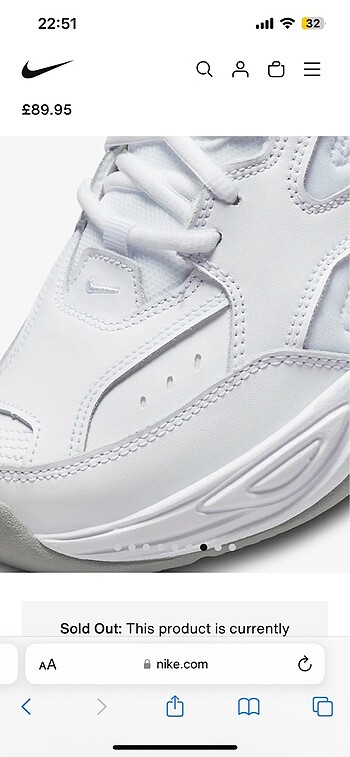 37,5 Beden beyaz Renk Nike M2K Tekno