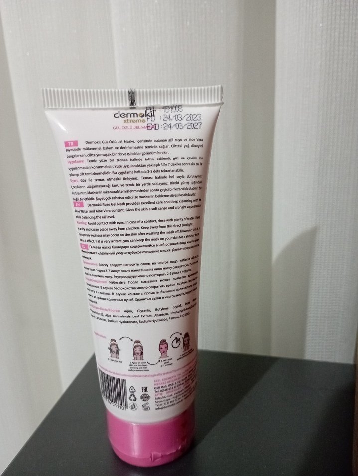 Dermokil Gül Özlü Jel maske 75 ml - Görsel 2