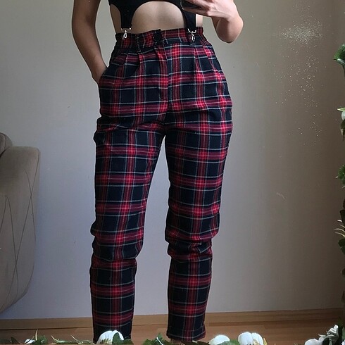 Bershka Bershka ekose jogger pantolon