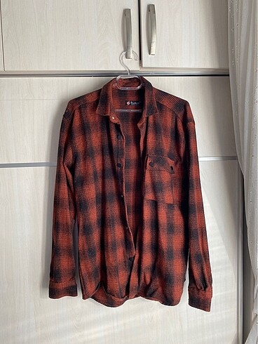 xxl Beden bordo Renk Ekose unisex gömlek