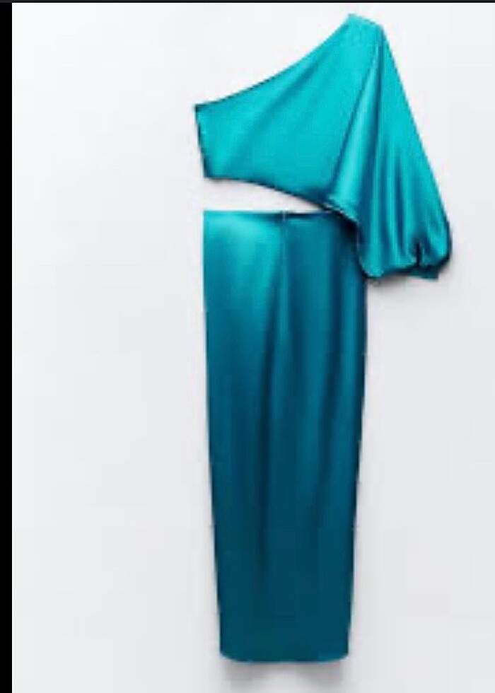 Zara cut out saten anvelop elbise - Görsel 3