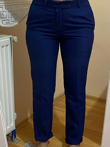 Lacivert basic kumaş pantolon