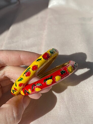Beden çeşitli Renk Yaylı Vintage görünümlü mineli kelepçe bileklik seti
