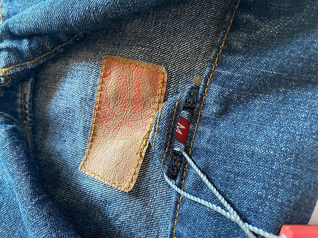 m Beden Vintage crop kot denim jean ceket