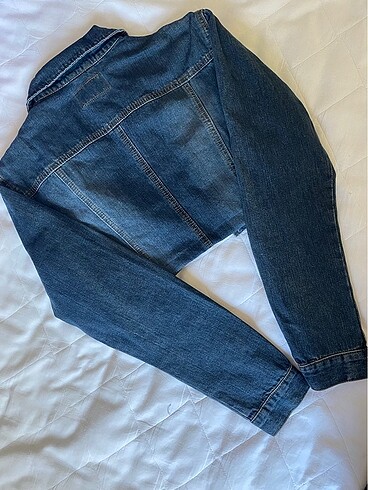 American Vintage Vintage crop kot denim jean ceket