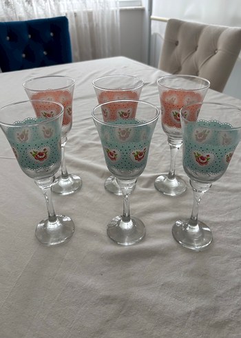 Pastel Renkli Desenli Kadehler Seti - Görsel 2