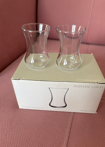 Madame Coco 6'lı Vizon Renkli Çay Bardağı Seti - Görsel 2