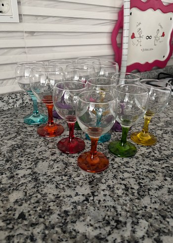 Renkli Ayaklı Bardak Seti - Görsel 4