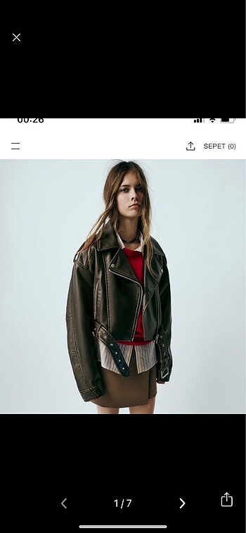 zara deri ceket kömür