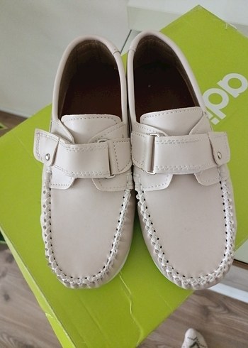 Beyaz Erkek Çocuk Kaydırmalı Loafer Ayakkabı - Görsel 2