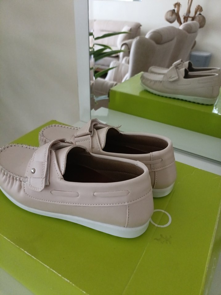 Beyaz Erkek Çocuk Kaydırmalı Loafer Ayakkabı - Görsel 5