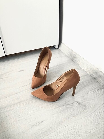 Çok şık Bershka #taba #camel süet stiletto sayılı davetlerde kul