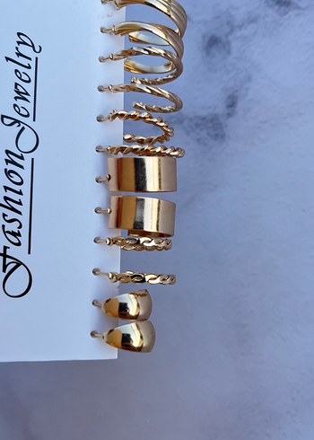 Gold bijuteri toplu küpe seti