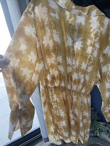 m Beden sarı Renk H&M Hm saten elbise