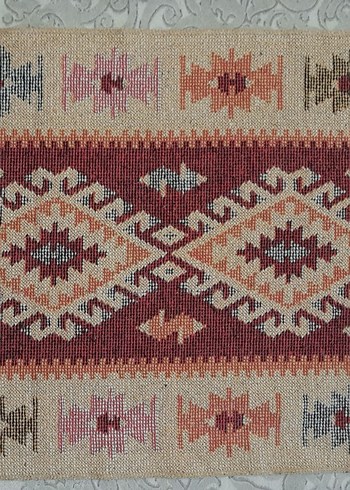 Bordo İşlemeli Geleneksel Halı - Görsel 4