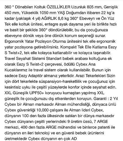Cybex bebek arabası - Görsel 6