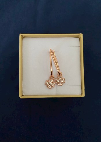 Gold rose renkli 925 ayar gümüş küpe
