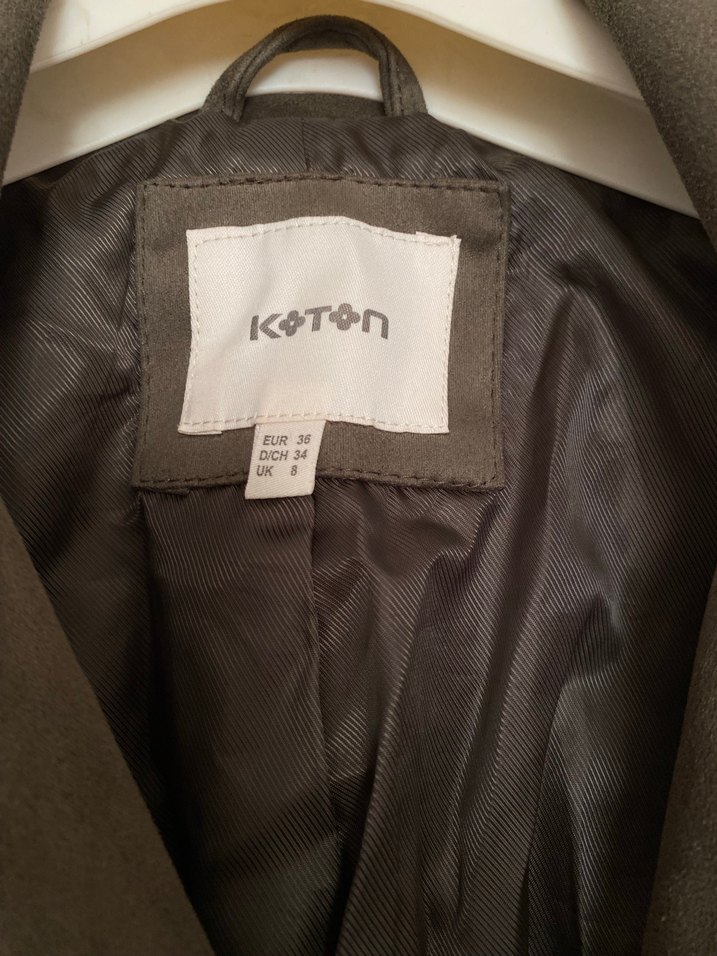 Koton marka Haki Renk Süet Biker Kadın Ceket - Görsel 2