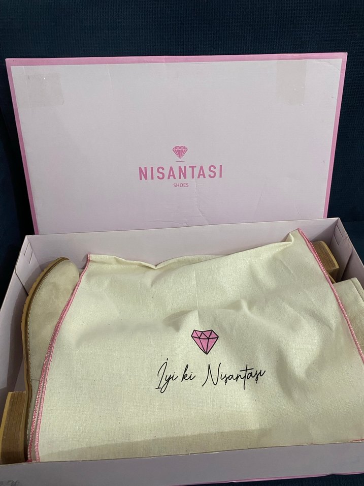 Bej Süet Kadın Çizme - Görsel 5