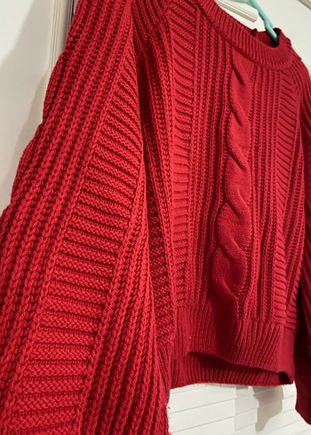 Kadın Kırmızı Kazak - Görsel 4