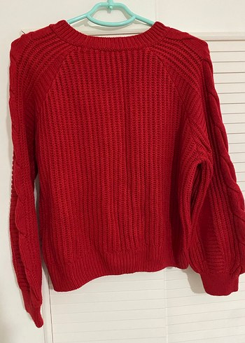 Kadın Kırmızı Kazak - Görsel 3