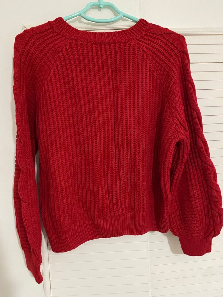 Kadın Kırmızı Kazak - Görsel 3