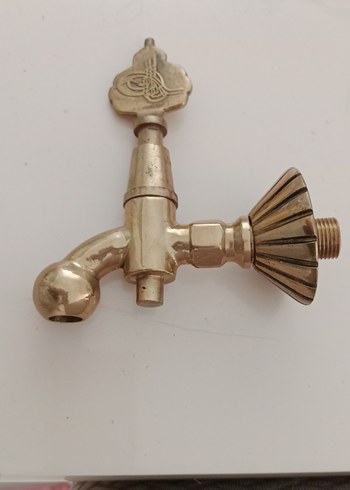 Osmanlı-Stil Pirinç Musluk Dekoratif Tuğra İşlemeli