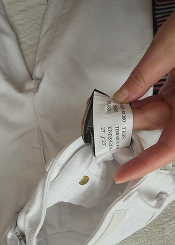 27 Beden Beyaz Regular Fit Kadın Kot Pantolon
