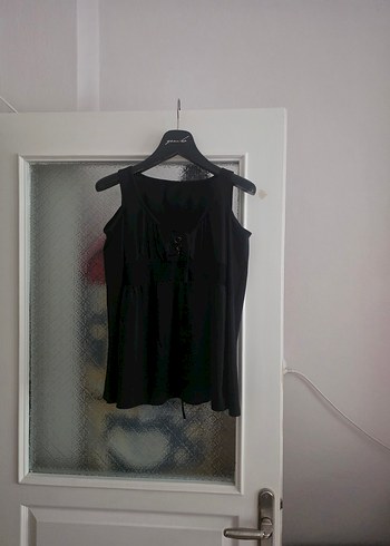 Diğer Siyah Gotik Kemerli Straplez Bluz