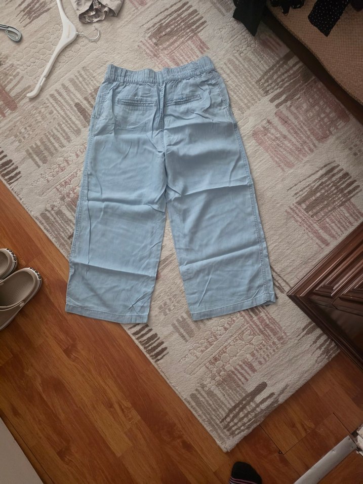 Düğmeli Gri Hamile Midi Kot Şort - Görsel 2