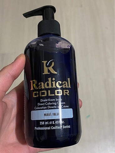 mavi saç boyası radical color