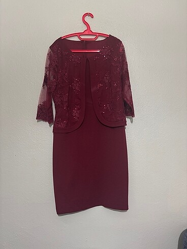 Bordo anne elbisesi