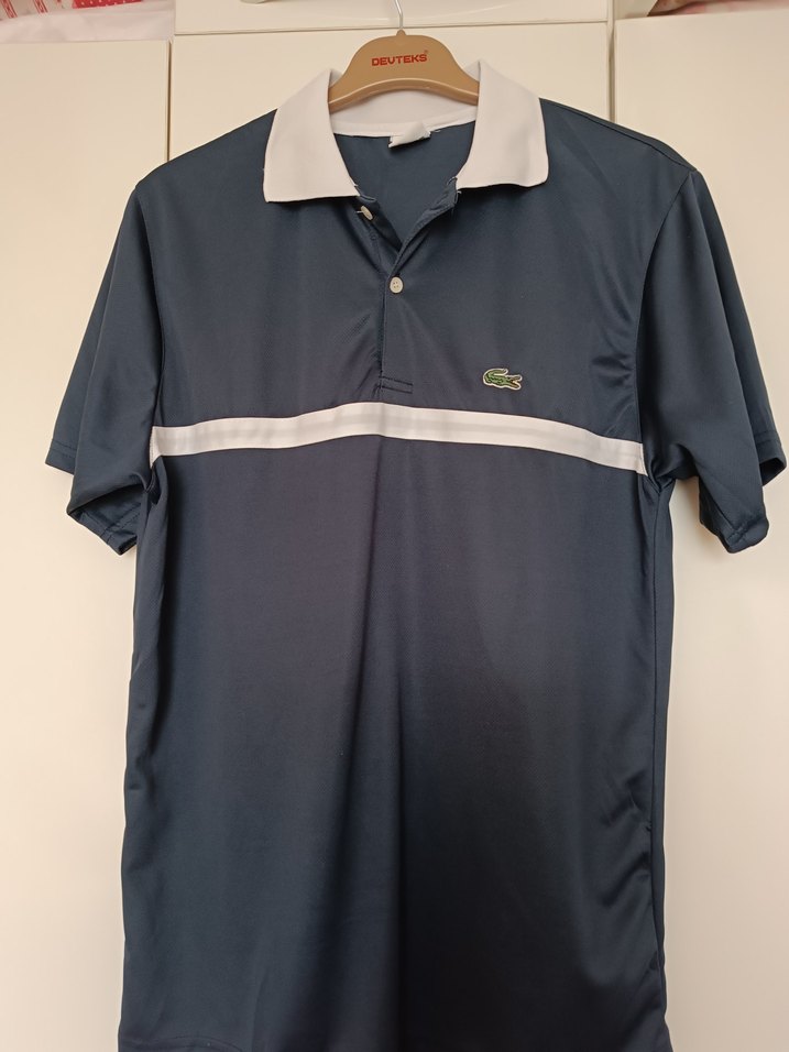 Lacoste Mavi Beyaz Polo Tişört - Görsel 2