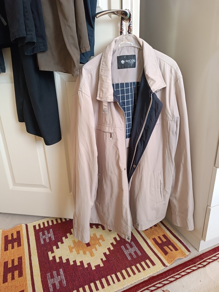 Bej Düğmeli Erkek Midi Ceket - Görsel 2