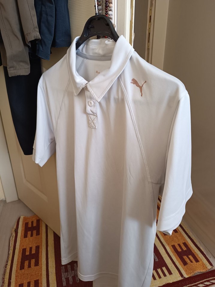 Erkek Beyaz Kısa Kollu Polo Tişört - Görsel 2