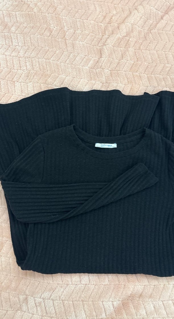 Siyah Kadın Uzun Kollu Triko Kazak - Görsel 3