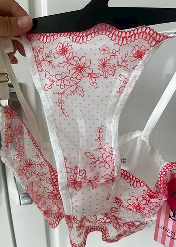 Nakışlı Kırmızı Bohem Midi Sütyen - Görsel 6