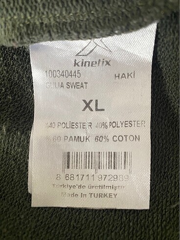 xl Beden haki Renk Kinetix sweat