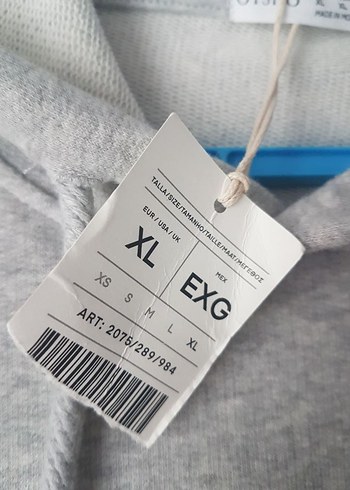 Gri OYSHO Kapüşonlu Kadın Sweatshirt - Görsel 6