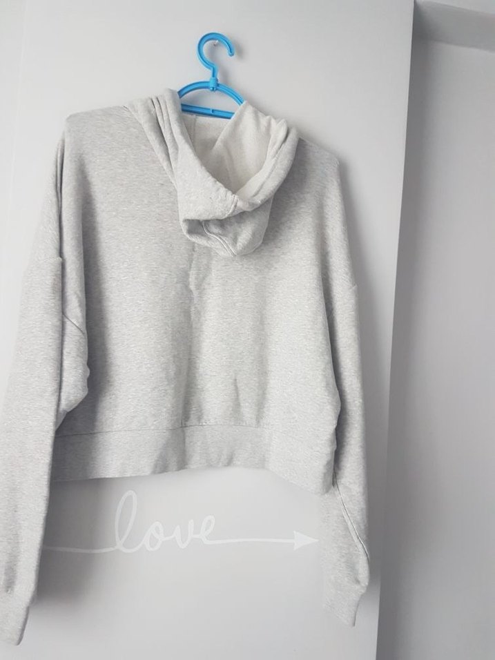 Gri OYSHO Kapüşonlu Kadın Sweatshirt - Görsel 2