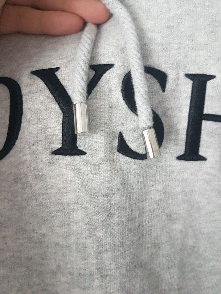 Gri OYSHO Kapüşonlu Kadın Sweatshirt - Görsel 3